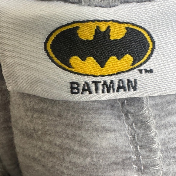 Batman 3T Girls Gray and Blue Stripe Joggers Sweatpants with Pockets - Picture 7 of 8
